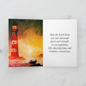 John 8 Jesus ist das Licht des Weltlighthouse Karte (Innenseite)