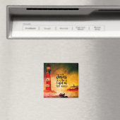 John 8 Jesus ist das Licht des Weltlighthouse Magnet (In Situ (Geschirrspüler))