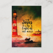 John 8 Jesus ist das Licht des Weltlighthouse Visitenkarte (Vorderseite)