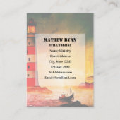 John 8 Jesus ist das Licht des Weltlighthouse Visitenkarte (Rückseite)