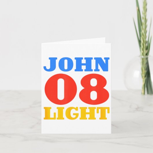 John 8 Light Bible Chapter Jersey Design  Karte (Vorderseite)
