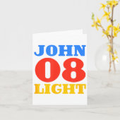 John 8 Light Bible Chapter Jersey Design  Karte (Gelbe Blume)