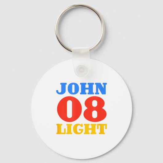 John 8 Light Bible Chapter Jersey Design Schlüsselanhänger (Vorderseite)