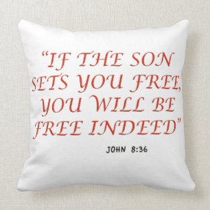 John 8 Vers-Schrift mit 6 Bibeln von Glauben Kissen