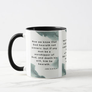 John 9:31 KJV Bible Verse Pic Zwei-Tone-Tasse Tasse
