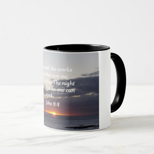 John 9:4 Ich muss die Werke von Ihm arbeiten, die Tasse (VorderseiteRechts)