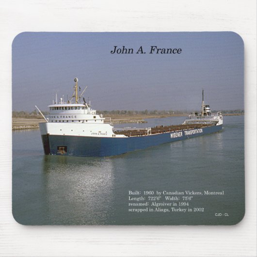 John A. France mousepad (Vorne)