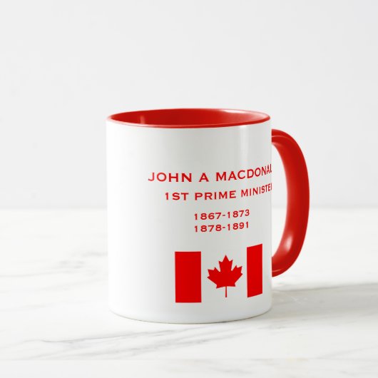 JOHN A MACDONALD P.M. von Kanada-Tasse Tasse (VorderseiteRechts)