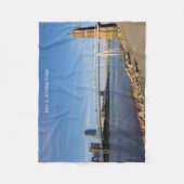 John A. Roebling Bridge Fleece Decke (Vorderseite)