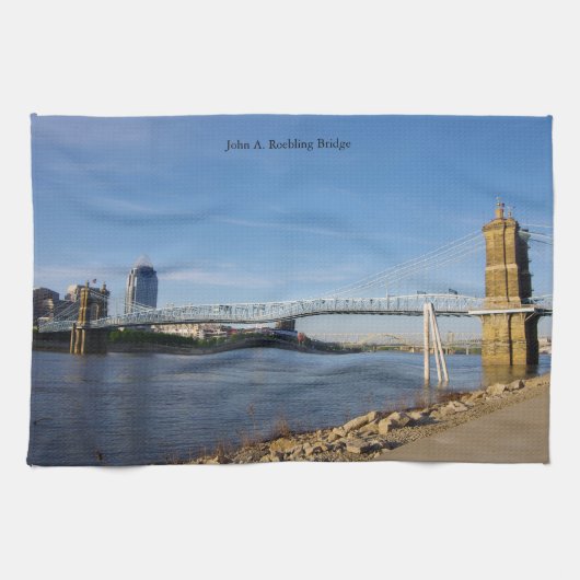 John A. Roebling Bridge Küchentuch (Horizontal)
