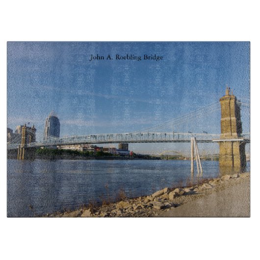 John A. Roebling Bridge Schneidebrett (Vorderseite)