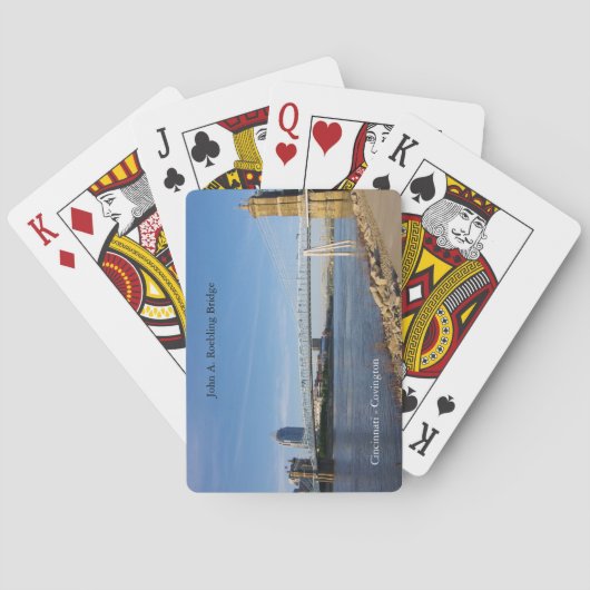 John A. Roebling Bridge spielt Karten Spielkarten (Rückseite)