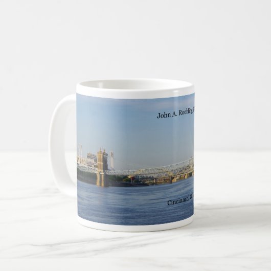 John A Roebling Bridge Tasse (Vorderseite Links)