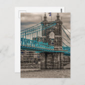 John A Roebling Suspension Bridge 2 Postkarte (Vorne/Hinten)