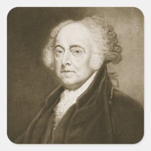 John Adams, 2. Präsident der Vereinigten Staaten Quadratischer Aufkleber