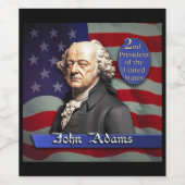 John Adams: 2. Präsident der Vereinigten Staaten Weinetikett (Einzelnes Label)