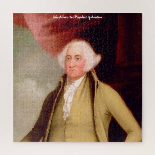 John Adams 2. Präsident von Amerika. Puzzle (Vertikal)