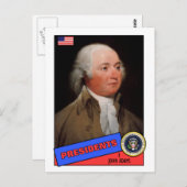 John Adams Baseball Card Postkarte (Vorne/Hinten)