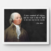 John Adams Bible Fotoplatte (Vorderseite)