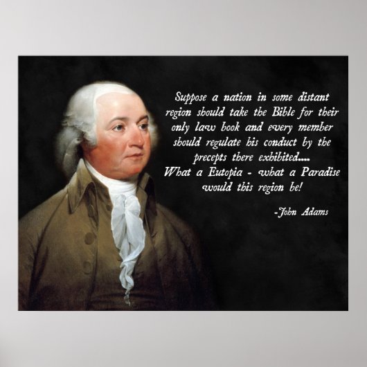 John Adams Bible Zitat Poster (Vorne)