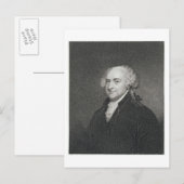 John Adams, eingraviert von James Barton Longacre Postkarte (Vorne/Hinten)
