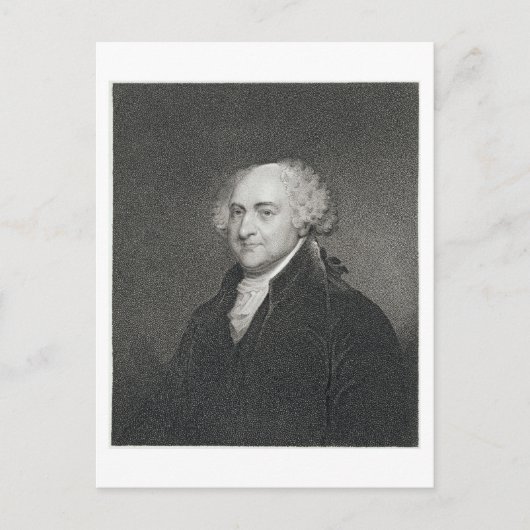 John Adams, eingraviert von James Barton Longacre Postkarte (Vorderseite)