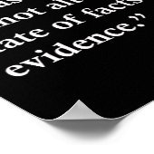 John Adams "Fakten sind hartnäckige Dinge" Zitat Poster (Ecke)