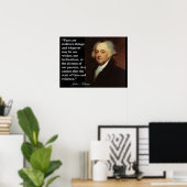 John Adams "Fakten sind hartnäckige Dinge" Zitat Poster (Heimbüro)