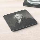 John Adams, graviert von James Barton Longacre Getränkeuntersetzer (Linke Seite)