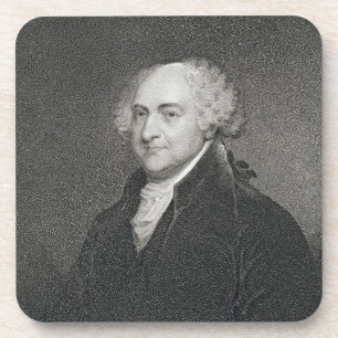 John Adams, graviert von James Barton Longacre Getränkeuntersetzer
