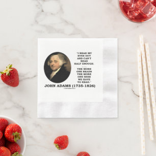 John Adams las meine Augen aus und kann nicht genu Serviette
