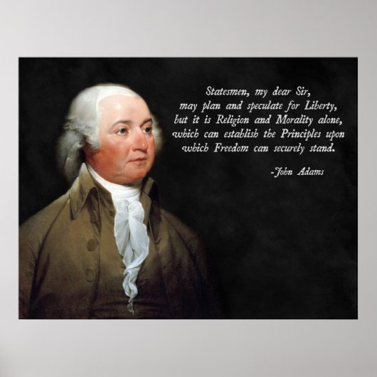 John Adams Morality Zitat Poster (Vorne)