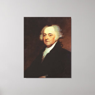 JOHN ADAMS Portrait von Asher B. Durand Print Leinwanddruck