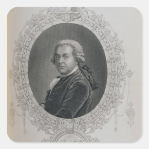 John Adams Quadratischer Aufkleber