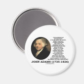 John Adams Science of Government Policy Zitat Magnet (Vorderseite/Rückseite)