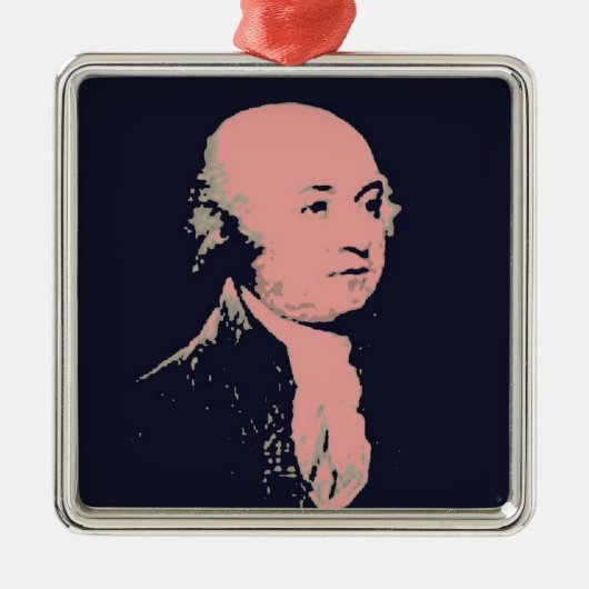 John Adams Silbernes Ornament (Vorne)