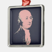 John Adams Silbernes Ornament (Links)