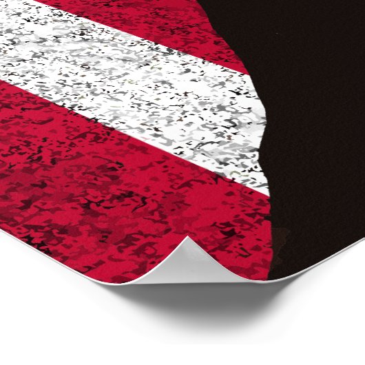 John Adams und die amerikanische Flagge Poster (Ecke)