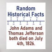 John Adams und Thomas Jefferson - History Fact Poster (Vorne)