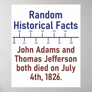 John Adams und Thomas Jefferson - History Fact Poster
