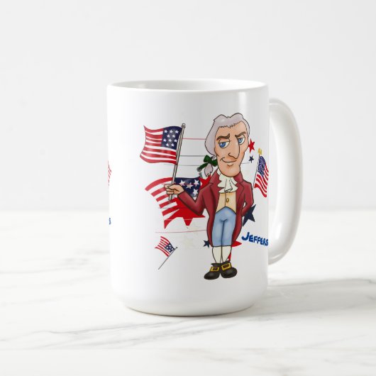 John Adams und Thomas Jefferson Kaffeetasse (VorderseiteRechts)