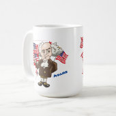 John Adams und Thomas Jefferson Kaffeetasse (Vorderseite Links)