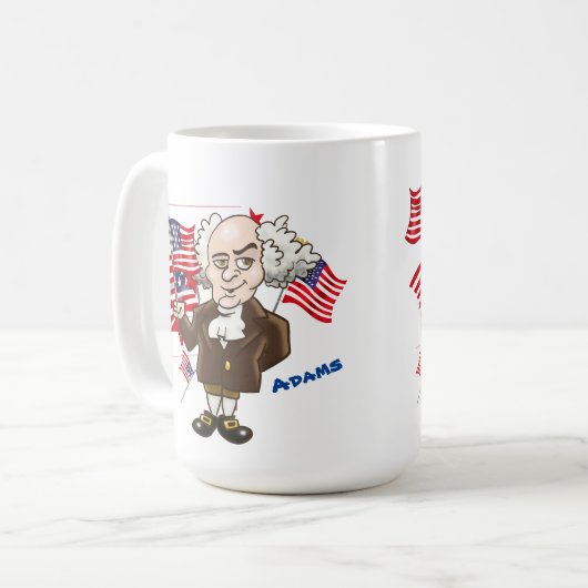 John Adams und Thomas Jefferson Kaffeetasse (Vorderseite Links)
