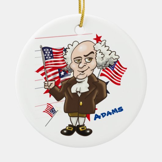 John Adams und Thomas Jefferson Keramik Ornament (Vorne)
