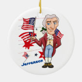 John Adams und Thomas Jefferson Keramik Ornament (Hinten)