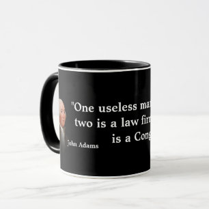 John Adams Zitat zum Kongress Tasse