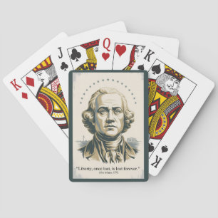 John Adams Zitat Zweiter Präsident Illustration Spielkarten