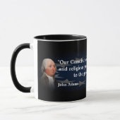 John Adams zitiert unsere Verfassung Tasse (Links)