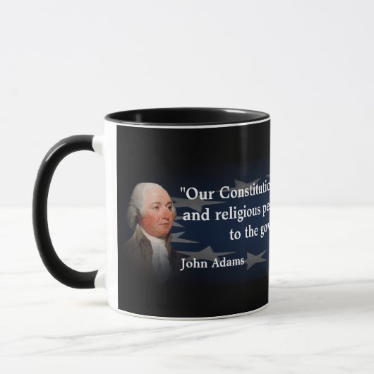 John Adams zitiert unsere Verfassung Tasse (Links)