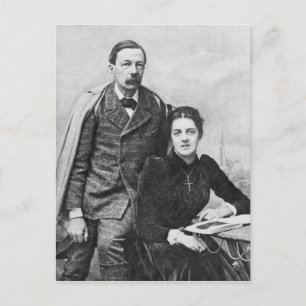 John Addington Symonds und seine Tochter, 1891 Postkarte